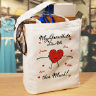 Loves Me This Much Personalized Canvas Valentine Tote Bag
